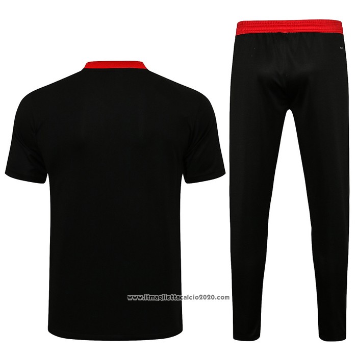 Tuta da Track Manchester United Manica Corta 2021 2022 Nero
